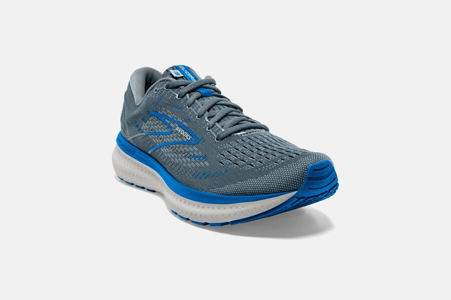 Brooks Running Shoes Mens Grey/Blue - Glycerin 19 Road - 4370-YWKSD